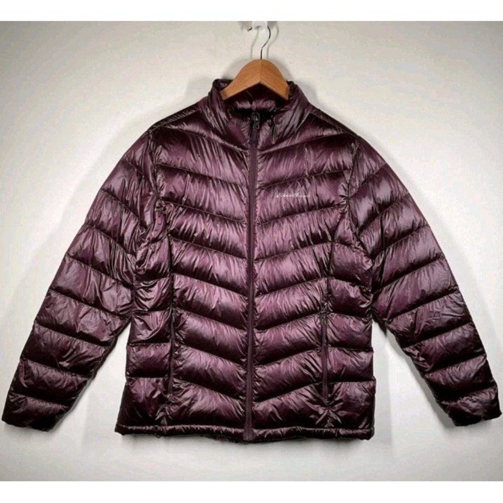 Eddie Bauer Packable 650 Down Puffer Jacket Purple Women Small A3
